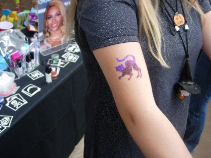 Glitter Cat Tattoo